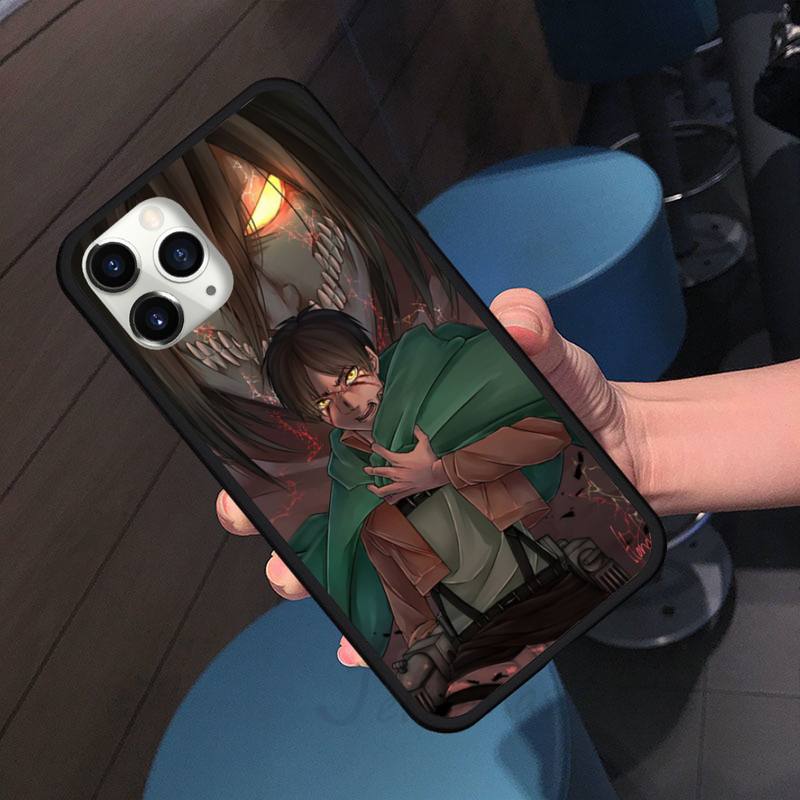 Attack On Titan Anime COMIC Phone Case For Iphone 7 8 12 11 XR XS Pro Max Mini Plus Soft Silicone Cover Shell Funda