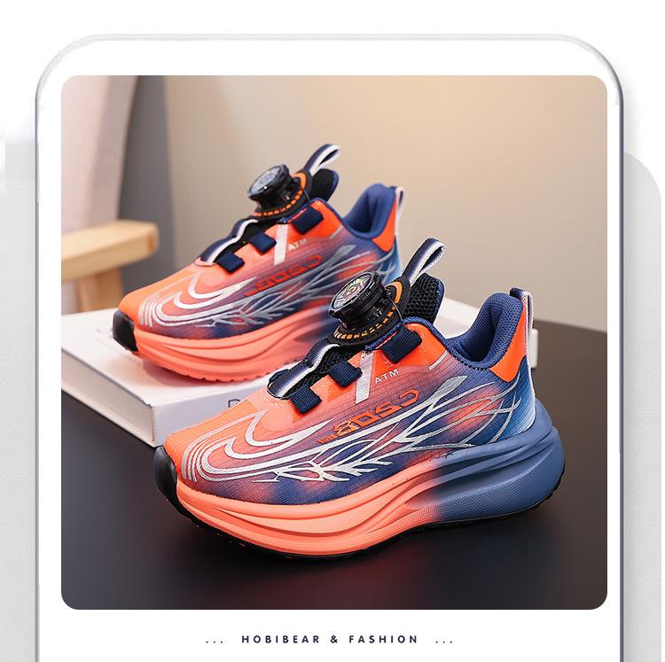 Boys' Mesh Dial Running Shoes - 2025 Spring New Arrival, Casual Sports Sneakers for Middle and Big Kids