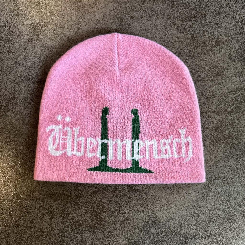 Embroidered Neutral Letter Knit Hat Warm Beanie For Trendy Casual Outdoor Use