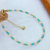Medieval Style Natural Freshwater Pearl Necklace Female Turquoise Beaded Suction Light Luxury Versatile High-end Sense Collarbone Chain