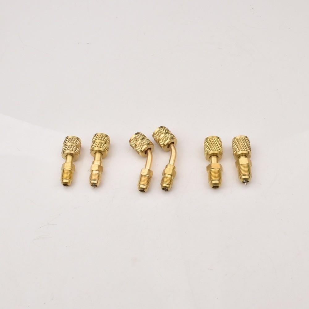 Flare Fitting Refrigerant Charging Adapter Service Port Adapter for Refrigerant R22/R410A