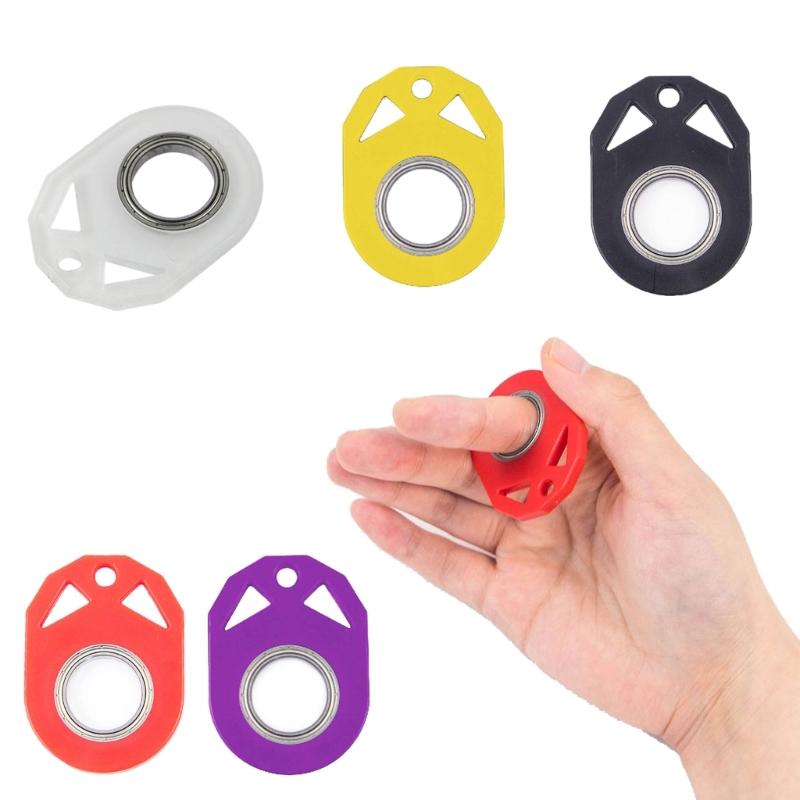 Rotating Fidget Rings Keyring Cool Decompression Toy Metal Fidget Toy Finger Spinner Rings Perfect for Kids and Adults