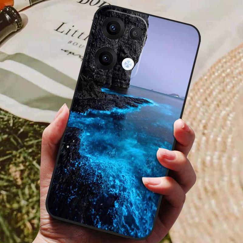 For Oppo Reno 13 Pro Case Black Silicone TPU Soft Phone Cover for Coque ppo Reno13 Pro 13Pro 5G Protective Back Shells Fundas