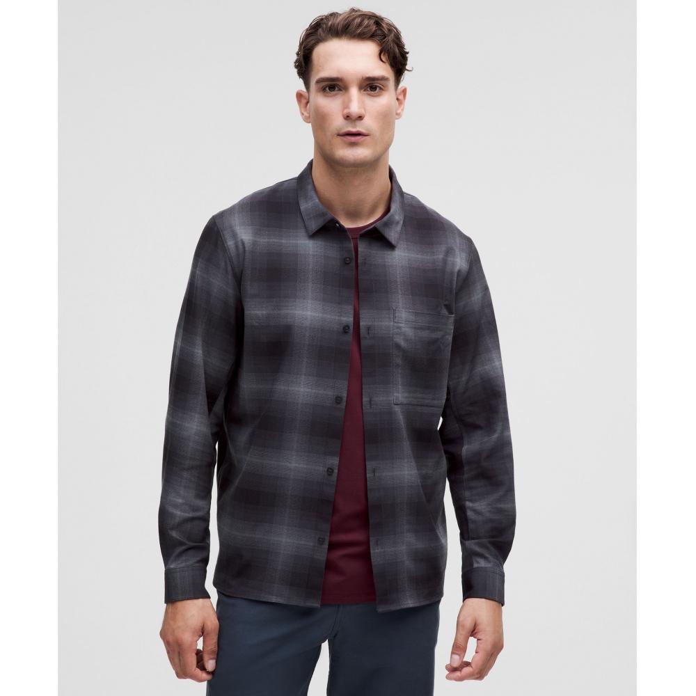 

Lululemon Brushed Woven Overshirt Vista Plaid Graphite Grey Asphalt Grey XXL