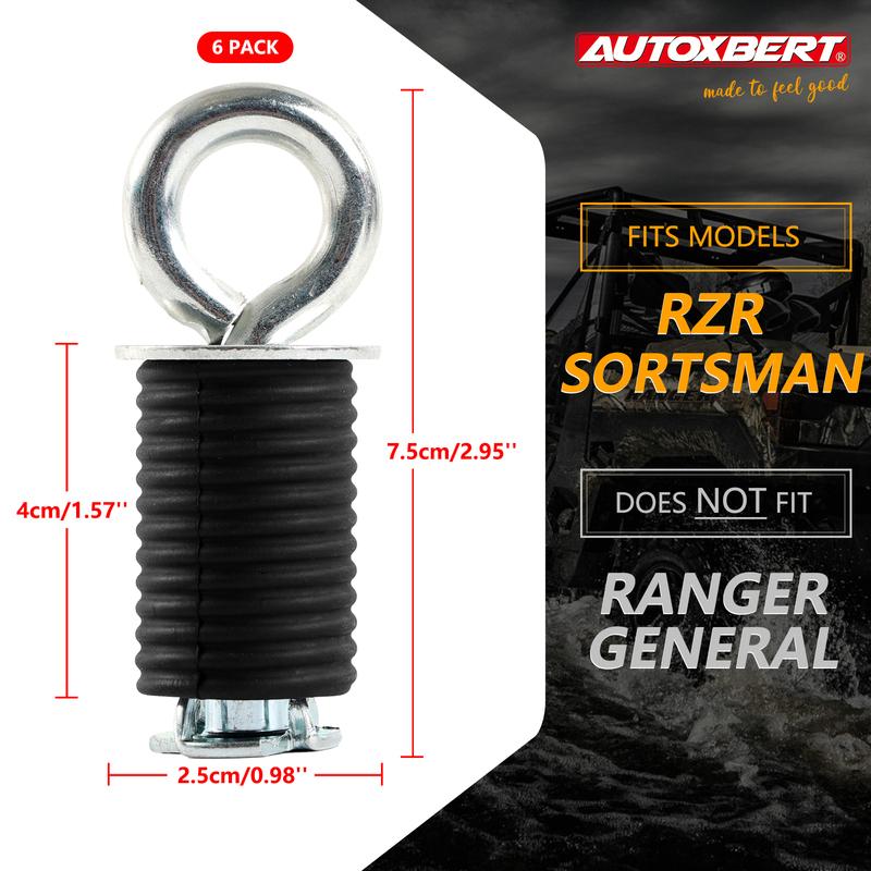 6 Pack Tie ATV Down Anchors For Polaris Ranger 570 1000 XP 700 900 800 General Lock Cargo Ride Carriage UTV Accessories Fixed