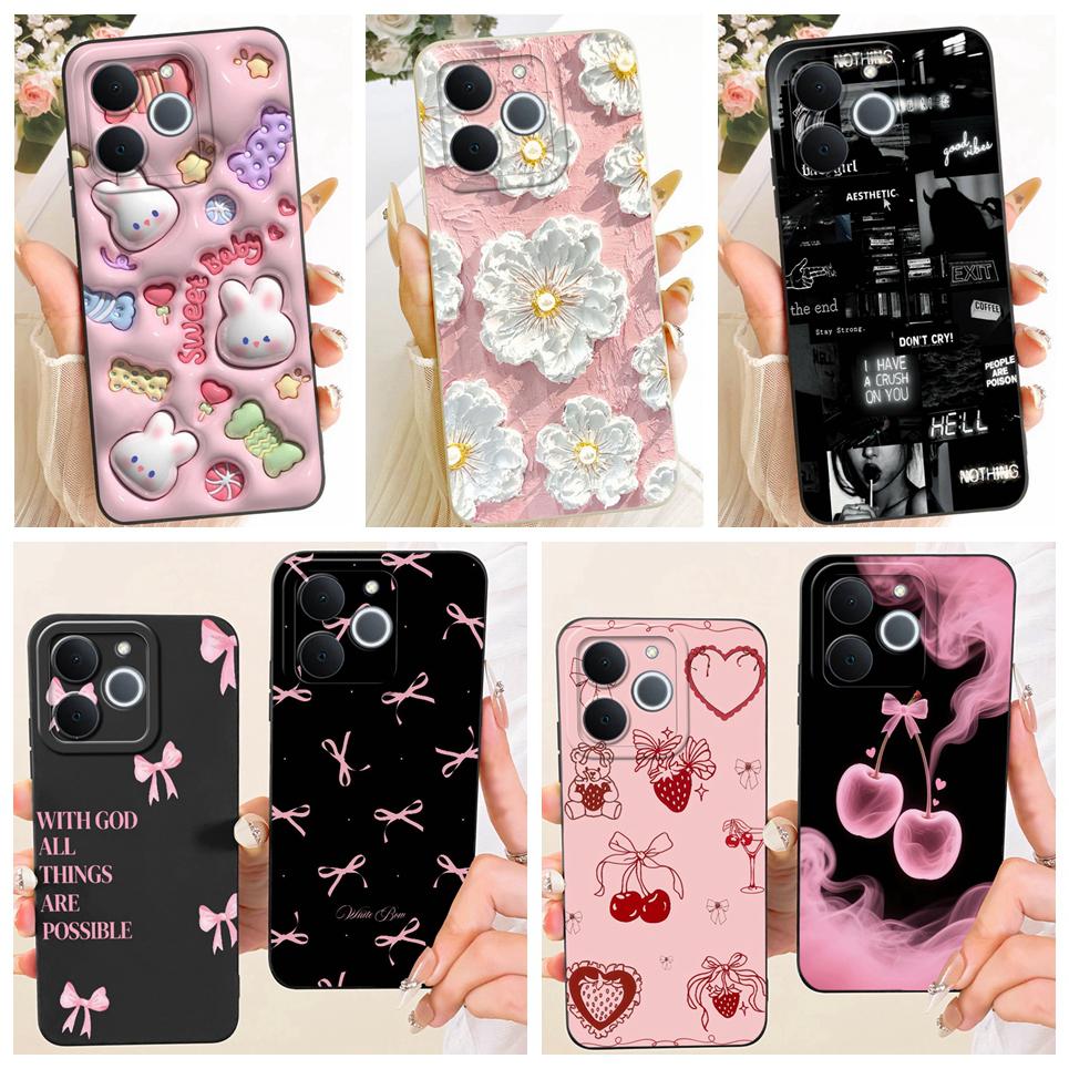 Custodia per Telefono Design alla Moda Per Realme Note 70 70T C71 India RMX5313 Narzo 80 Lite 4G Cover Morbida in Silicone Fiore Farfalla