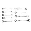 9Pcs Ratcheting Wrench Combination Metric 8 17mm Set 72 Teeth Cr V Steel Tubing Ratchet Spanner 180 Degree Adjustable