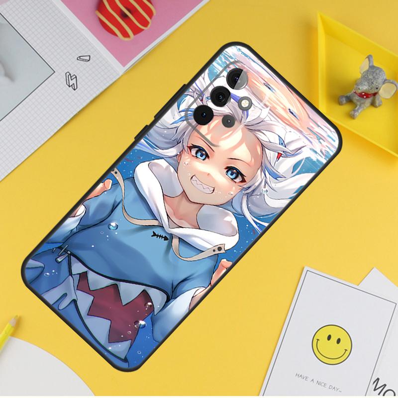 Gawr Gura Hololive Girl Case For Samsung Galaxy A54 A34 A14 A13 A33 A53 A12 A32 A52 A71 A51 A15 A25 A35 A55 Cover