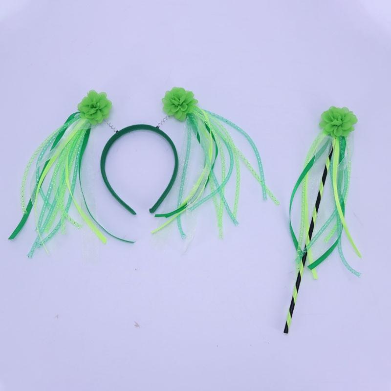 Green Tiaras/ Magic Wand Saint Patricks Day Headband Adult Carnivals Headband