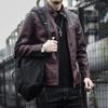 Men's men's leather jacket men's trendy teen stand-up collar punk men's motorcycle leather jacket