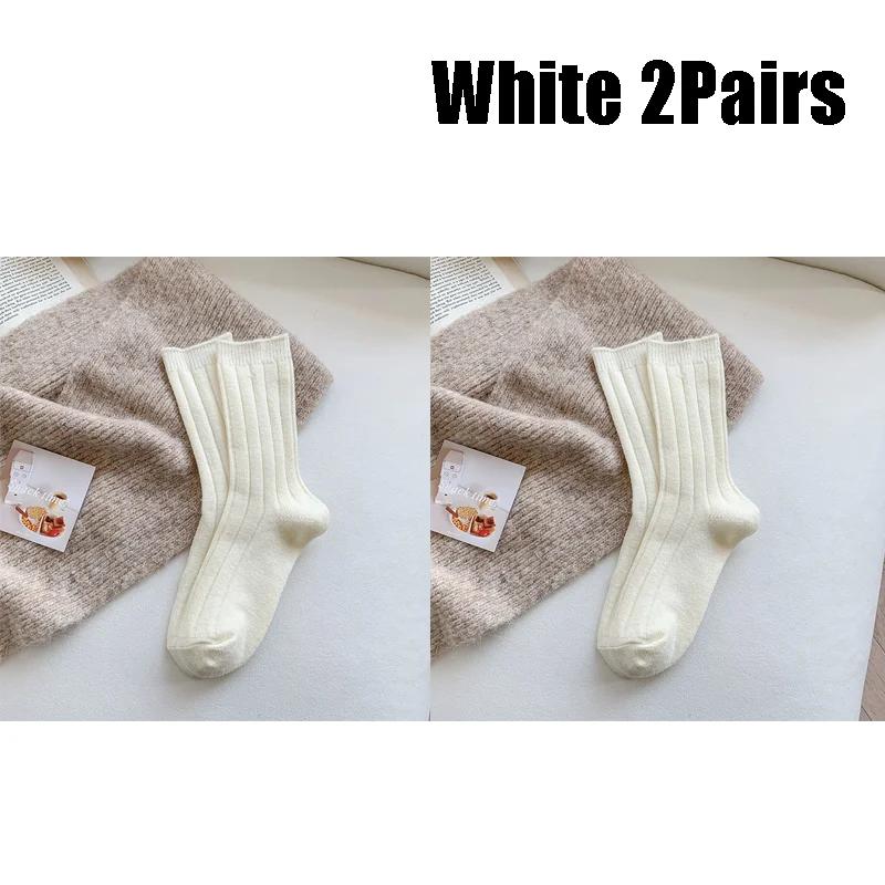 Novas meias de inverno femininas, meias de lã de caxemira, grossas, quentes, meias femininas, meias japonesas, moda harajuku, cor sólida, meias térmicas longas