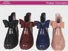 Women's European & American Bow Low Tube Rain Boots - Fashionable Non-Slip PVC for Outdoor Wear.