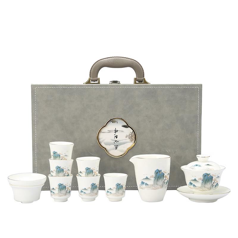 Dehua Lard-Jade White Porcelain Kung Fu Tea Set