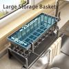 Kitchen Sponge Holder Plastic Sink Drain Rack Soap Drainer Towel Rack Self-draining Organizer Bathroom Storage Accessories