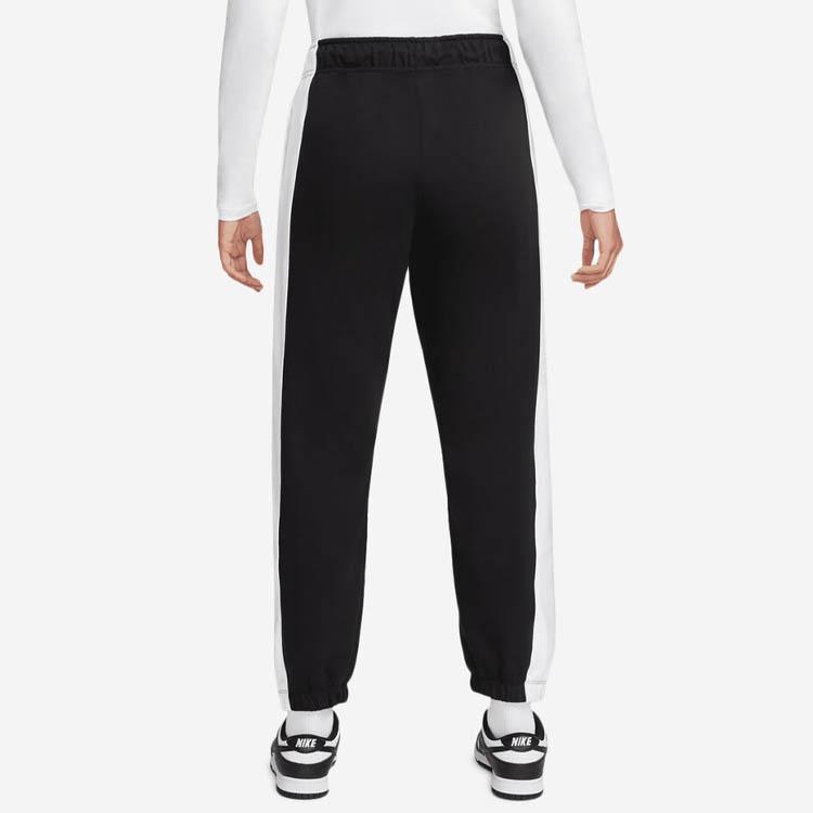 Nike Sportswear Team Logo Spliced Contrast Cuff Loose Joggers Women Bottoms Black DQ6603-010