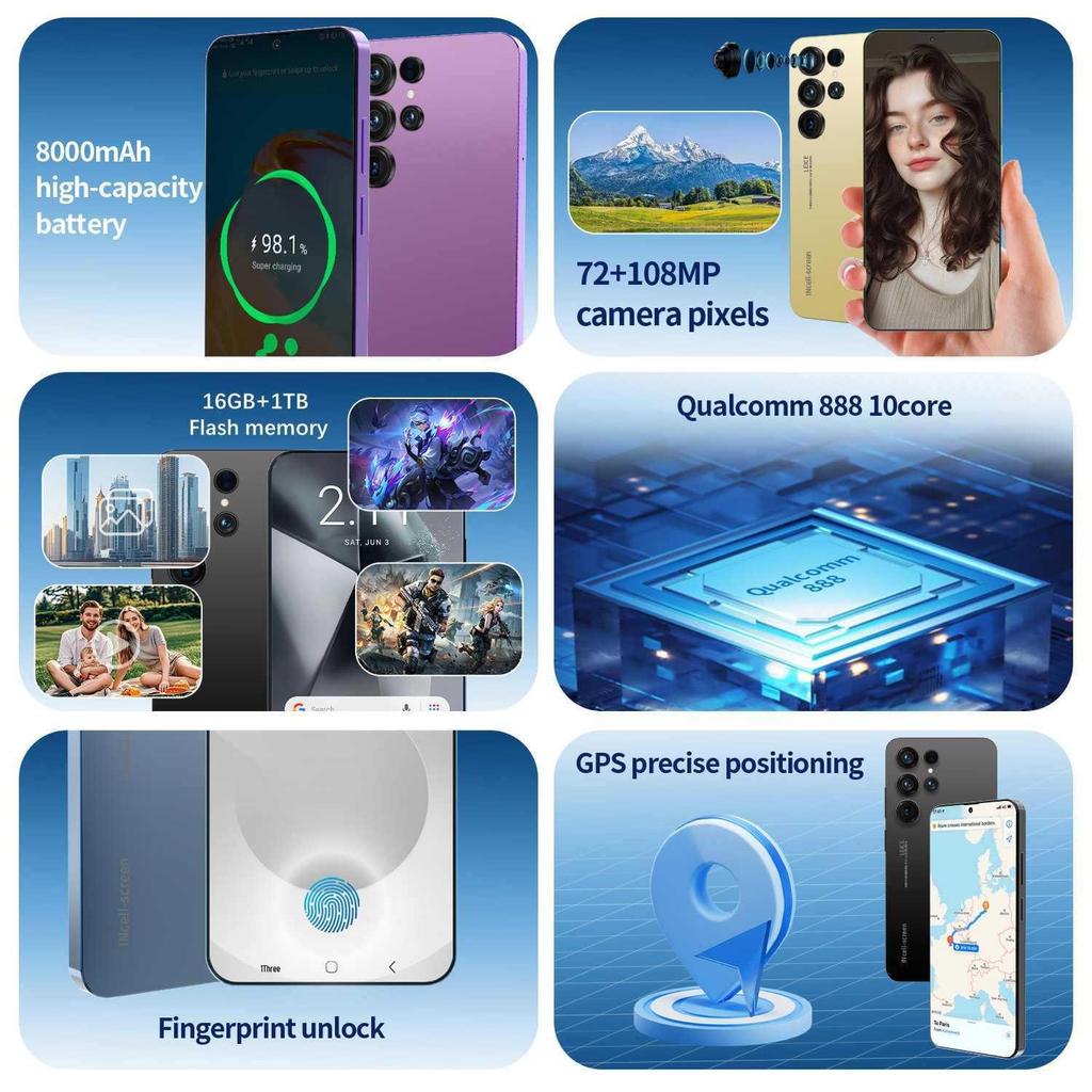 Noul smartphone Android S24 Ultra 5G 16GB+1TB