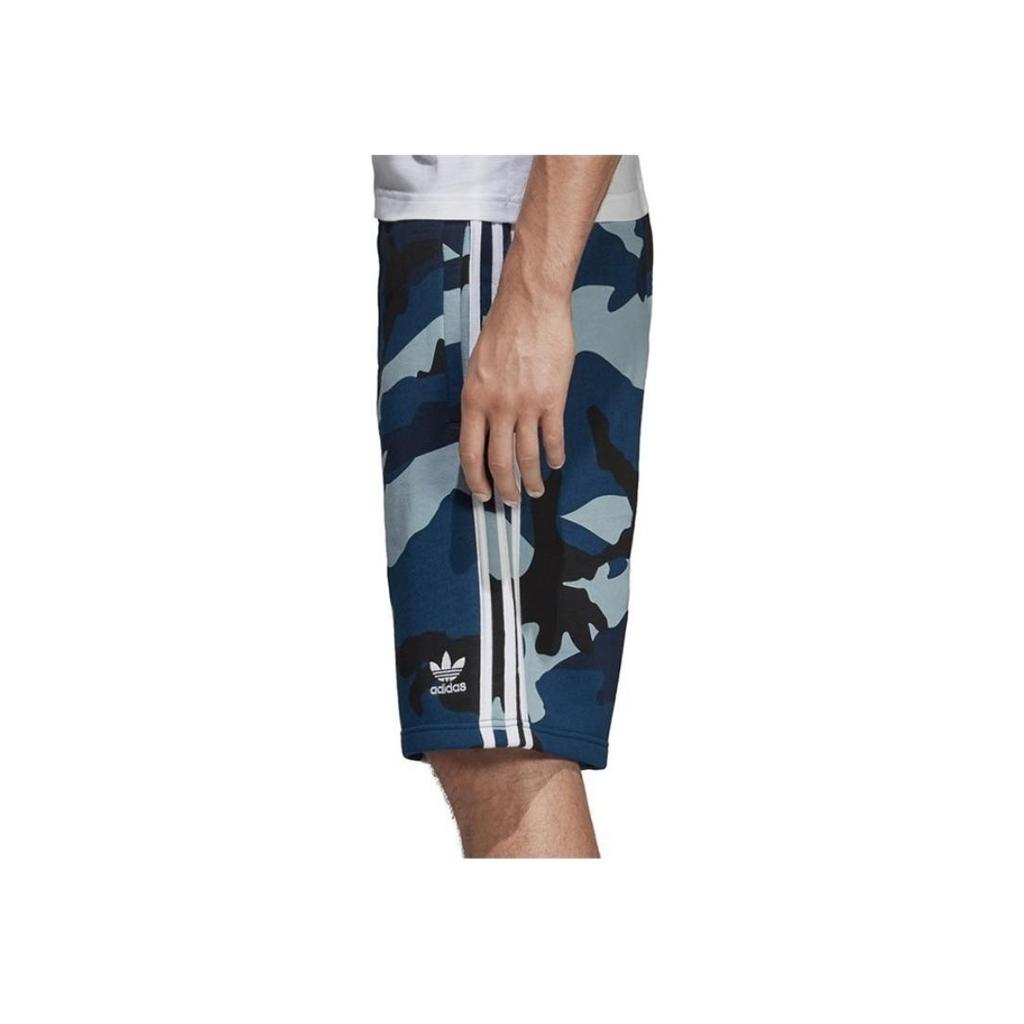 Adidas Originals Camo Print Logo Shorts Men Bottoms Blue-Camouflage DV2046