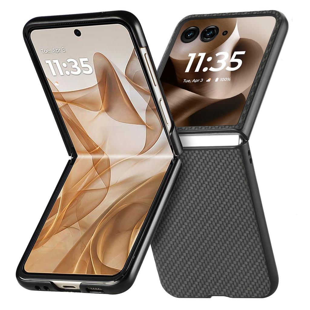 Etui do MOTO Razr 70 Ultra 5G 2026 Razr70 Razr 60 50 Ultra Razr60 Razr50 Pokrowiec Ochronny Cienkie z Teksturą Włókna Węglowego Coque Capa