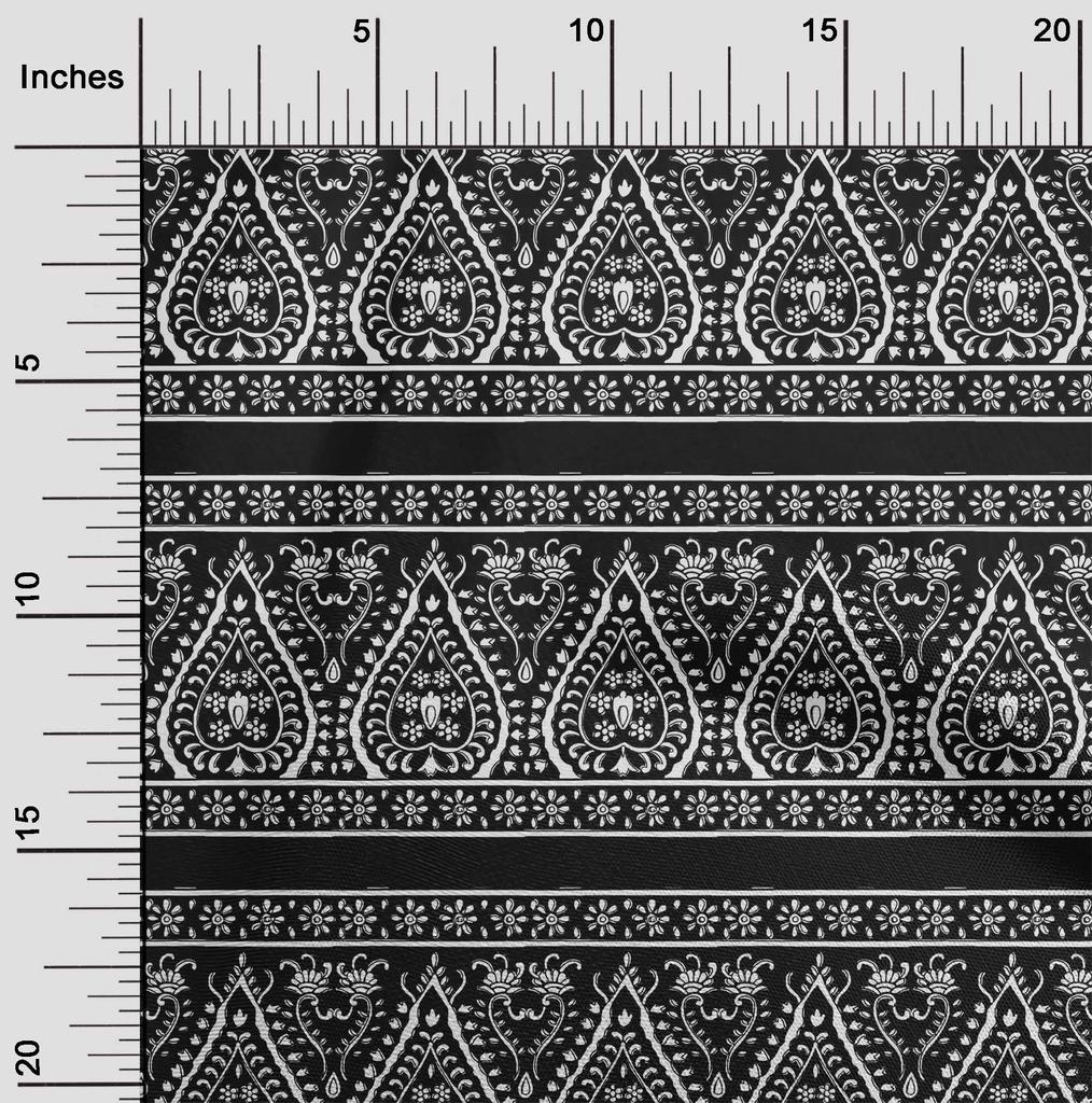oneOone Bavlněná směsová látka Pruh|Listy a Květinový Blokově Tištěný Řemeslný Materiál BTY 40 Palců