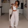 Akiyo Studio Linen Lyocell Women Wide-Leg Pants Idle Style Thin Casual Pants Mop Pants Summer Loose