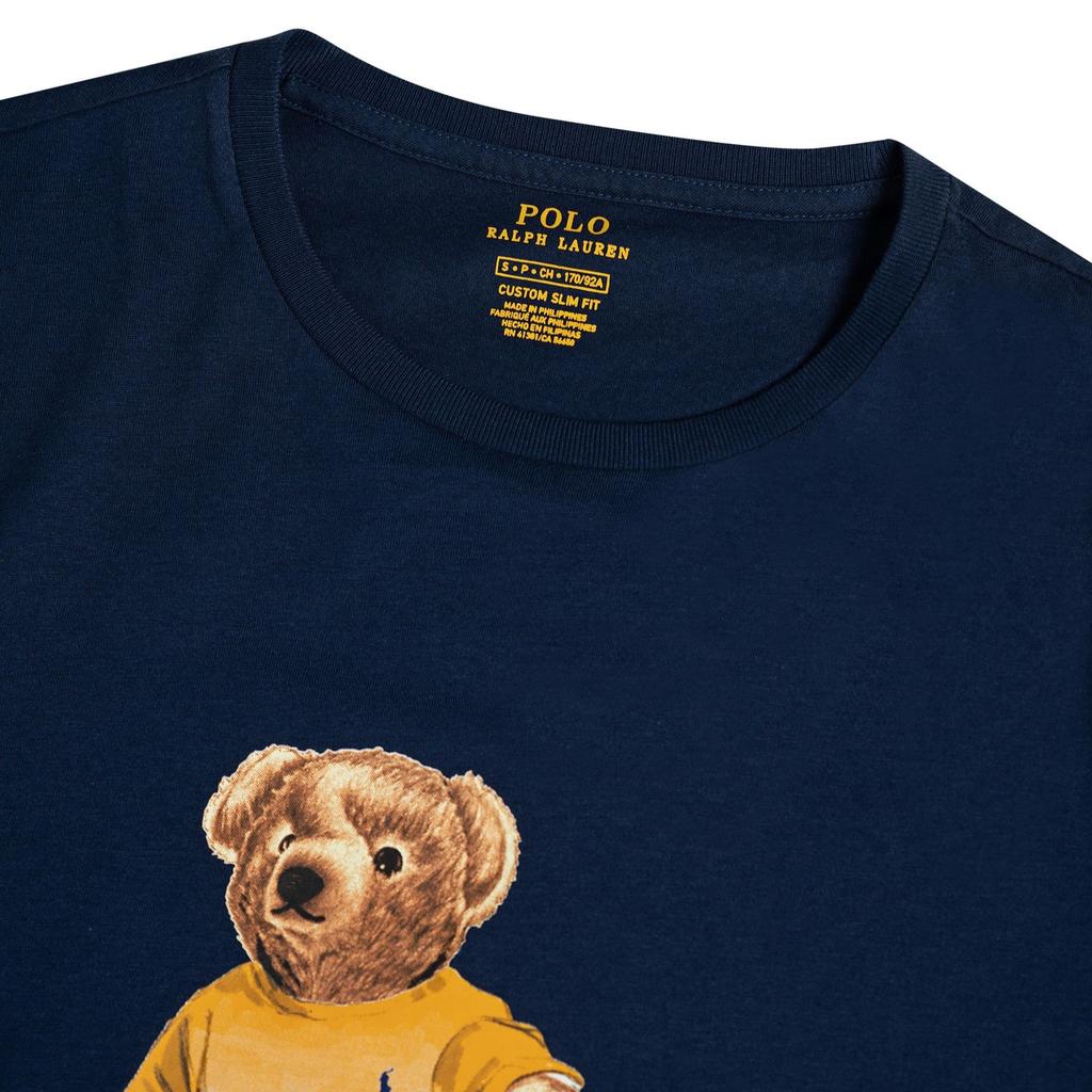 Polo Ralph Lauren Sport Bear Print Crew Neck Short Sleeve T-Shirt Men Tops 710752599-002