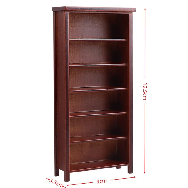 1Pcs Mini Furniture Wooden Crafts Storage Cabinet Bookcase 1: 12 Dollhouse Miniature Porch Swing Garden Decor Accessories
