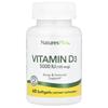 NaturesPlus, Vitamin D3, 125mcg (5 000 IE), 60 mjukgelkapslar