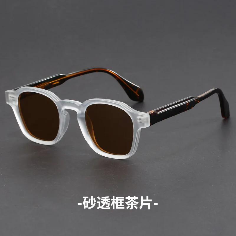 Korean Style Retro Sun Eyeglasses for Women Thick TR90 Material Frame Square Sunglasses Men UV400 Trending Luxurious Brand Sun Sunglasses For Drive