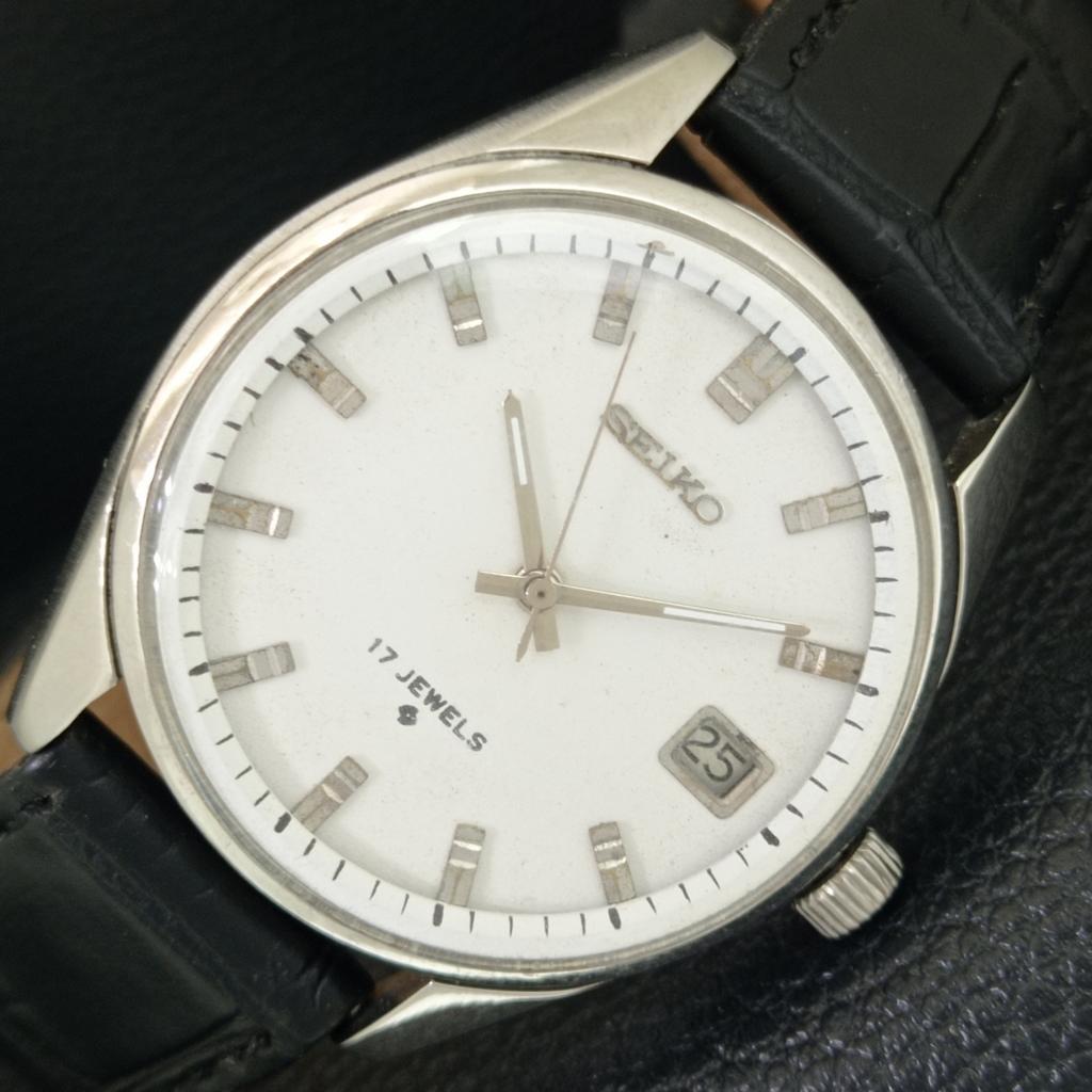 JAPAN VINTAGE SEIKO HAND-WINDING 6602B MENS WHITE COLOR DIAL WATCH a706432-1
