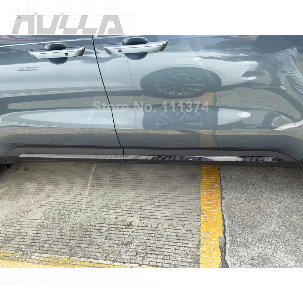 For Kia Carnival KA4   2022 Side Door Body Trim Carbon Fiber Car Accessories Exterior