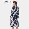 PORTS Women's 2025 Early Spring Print Shirt Dress