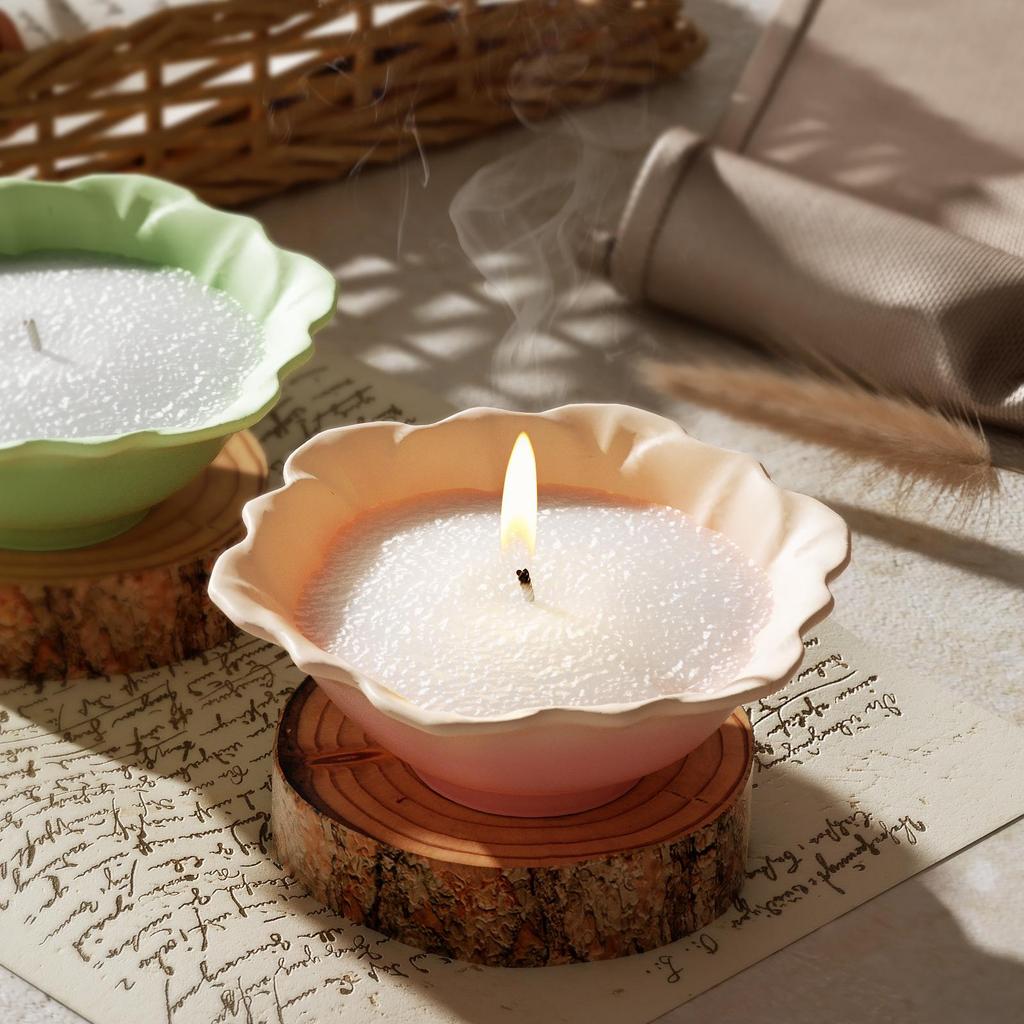 Poppy DIY Irregular Lace Lotus Leaf Silicone Mold for Resin, Incense, and Candle Holder.