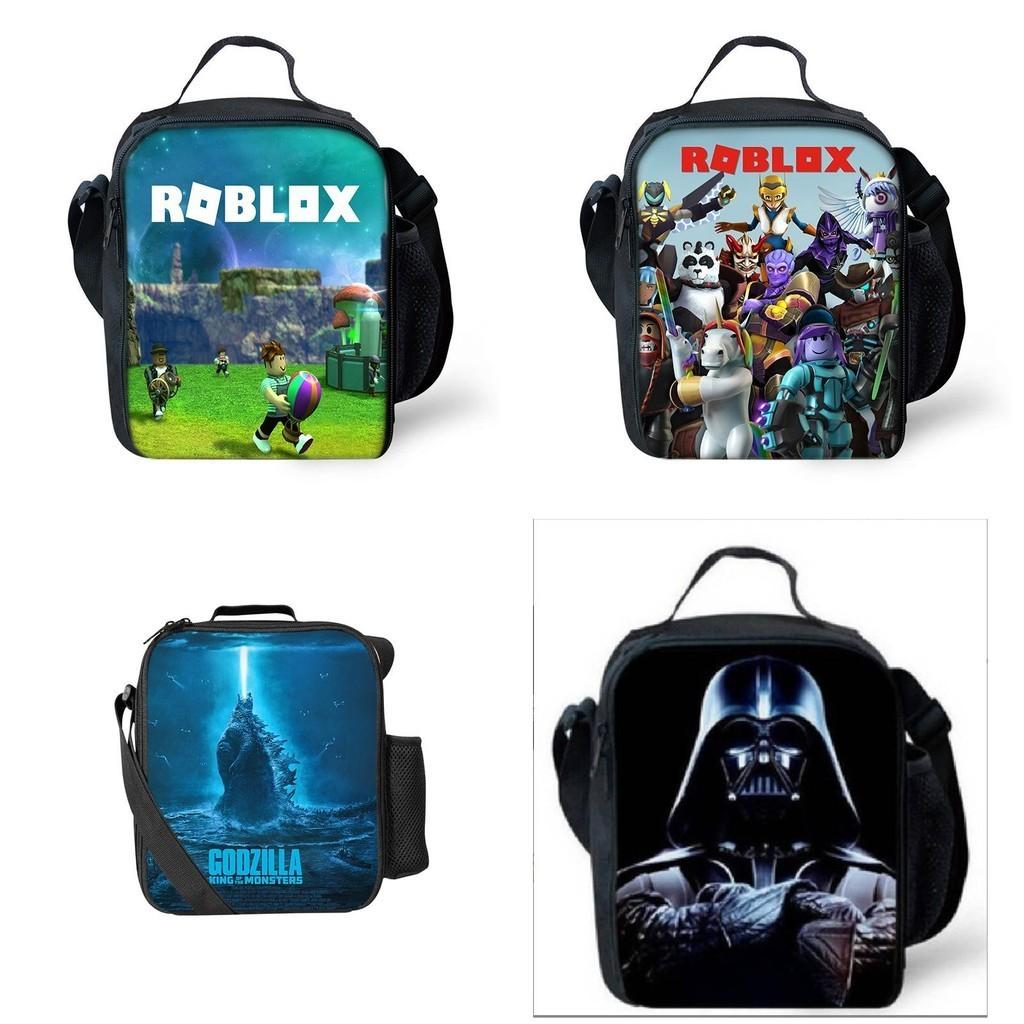 Trendige Roblox Lunchtasche für Schüler und Büroangestellte Oxford-Stoff Umhängetasche