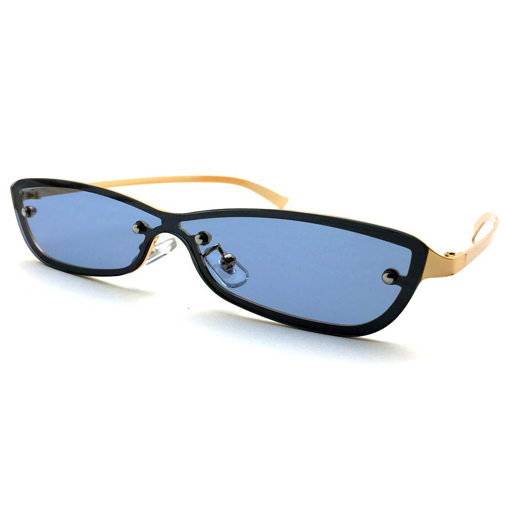 

METAL EYE SUNGLASS metal eye GOLD BLUE [SPEED ADDICT] Single-lens CAT S (Single-lens cat s sunglasses) ×