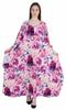 Moomaya Long Kaftan Maxi Dress For Women  s Kimono Sleeves Beachwear Cover Up Plus Size