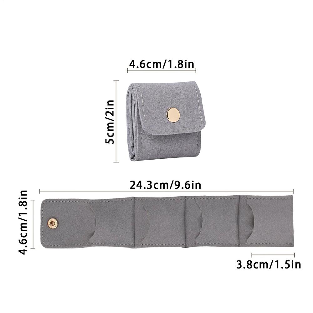 Mini Reise Schmuckrolle Tasche mit Schnalle Tragbar Faltbar Reise Schmuck Aufbewahrungsbox Kleine Schmuckschatulle für Ohrringe Ringe