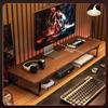 E-sports Desktop Monitor Riser Shelf with Cooling and Storage Features