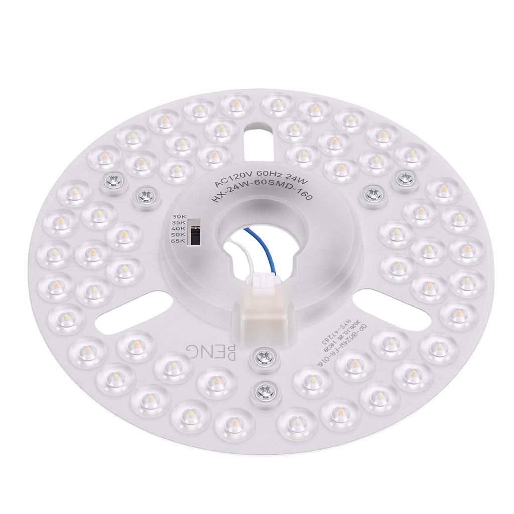6.30in LED Ceiling Fan Light Retrofit Panel 24W Ceiling Light Replacement Board 5CCT 3000K 3500K 4000K 5000K 6500K