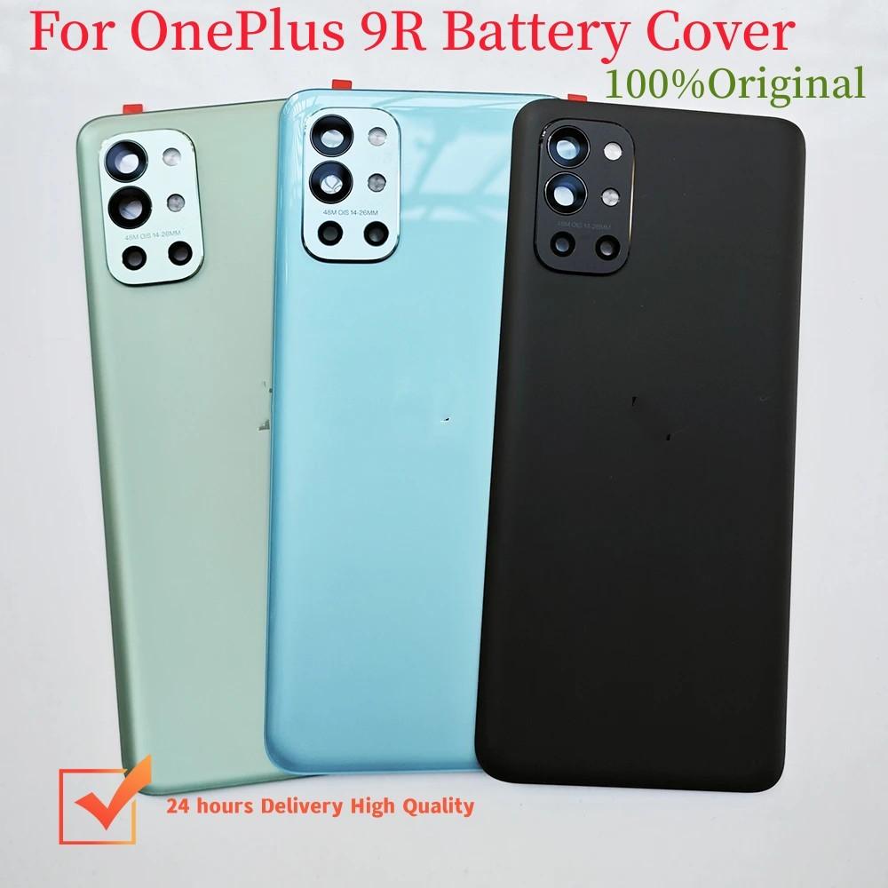 

Оригинальная новая задняя стеклянная крышка для OnePlus 9R, задняя дверь, задняя крышка аккумулятора для One Plus 9R, крышка батарейного отсека с камерой