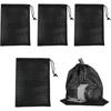 Filter Bag for Pond Pump 41×31 Cm - Pack of 4, Black Polyester Mesh, Drawstring