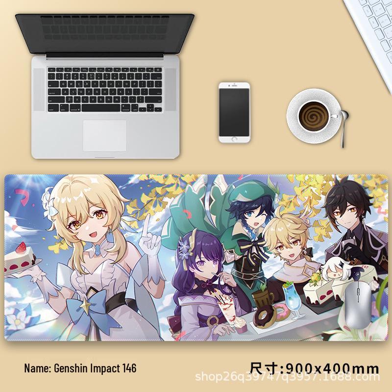 Extra velká podložka pod myš Genshin Impact Venti - Zesílená anime podložka pod klávesnici