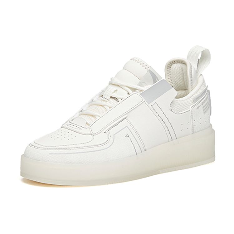 Anta Lifestyle Series Trendy Low-Top Skate Shoes Women Sneakers White Gray 922048020-2