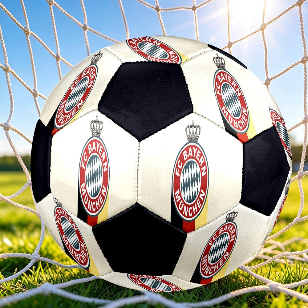 1pc Bayern Munich Crest Standard Size 5 Soccer ball, Durable game Soccer Ball for School Park Training & Daily Entertainment zq71430