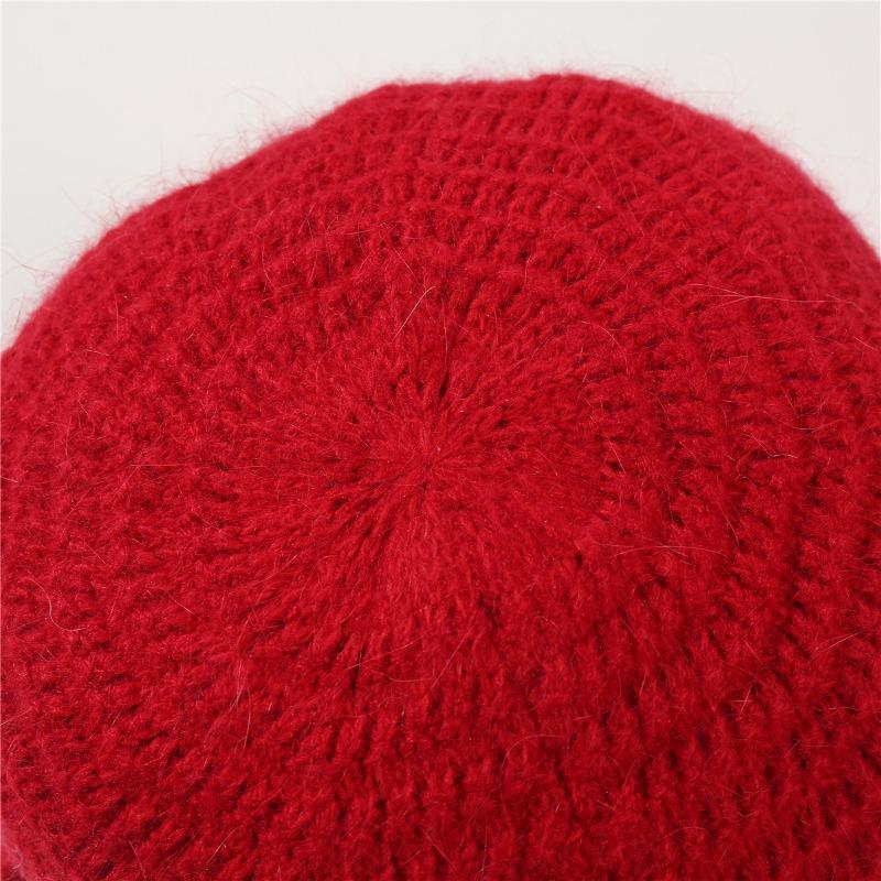 Duck Tongue Hat Women's Autumn Winter Knitted WoolenHats & Caps Velvet Insulation Cold Resistance Fashion Beret Hat