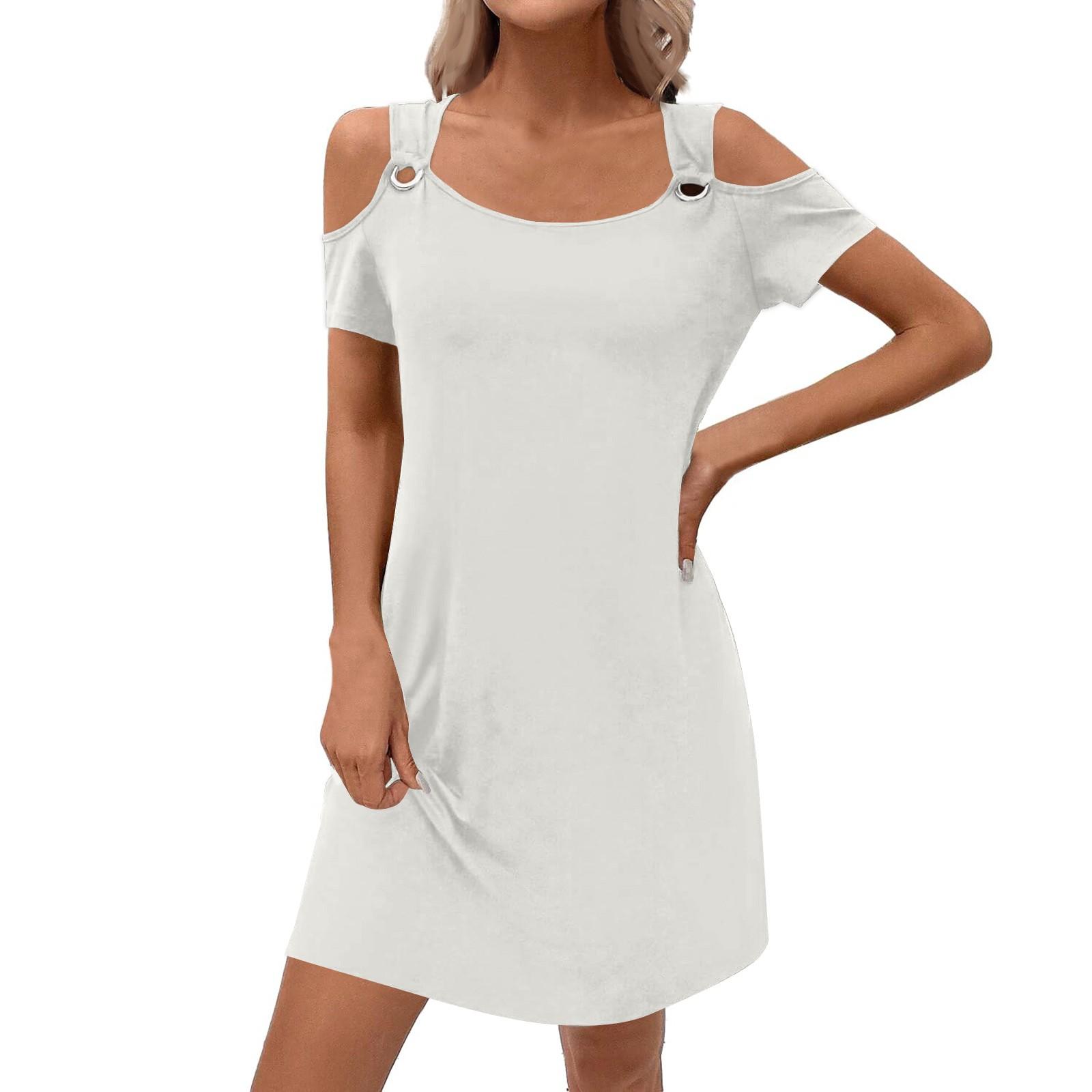 

Женское стильное повседневное летнее однотонное платье с карманами XL