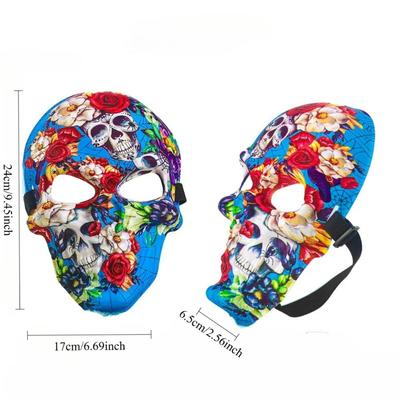 Mexican Day of the Dead Limited Edition HD Skull Print Horror Mask Cosplay Ball Carnival Night Atmosphere Mask