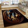 3D Pharaoh Hieroglyphic Egyptian Mythology HD Rug Carpet for Living Room Bedroom Home Decor,Non-slip Decoration for Sofa Doormat