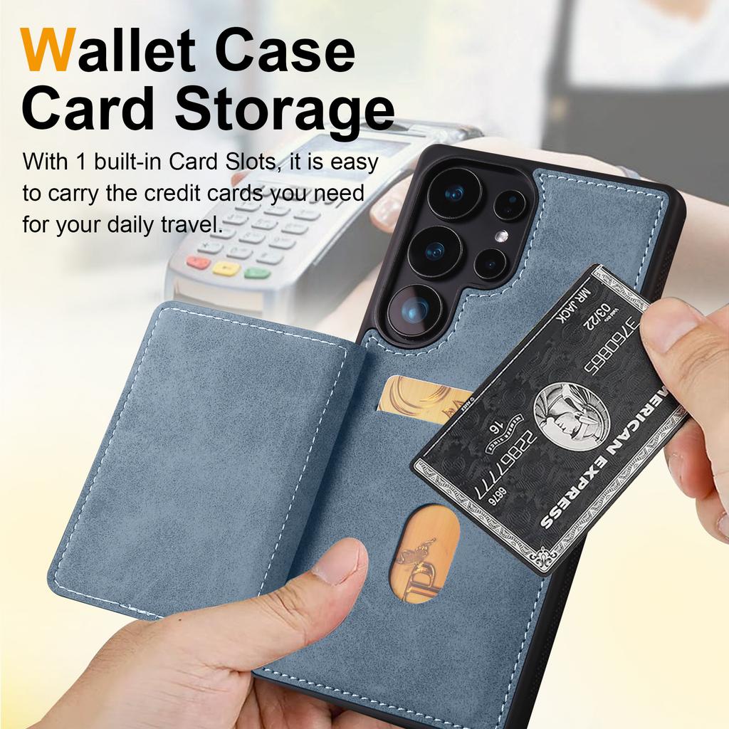 Luxury Leather Case For Samsung Galaxy S25 Edge S24 S23 S22 S21 S20 FE Ultra A56 A36 A16 A55 A35 Business Wallet Card Flip Cover