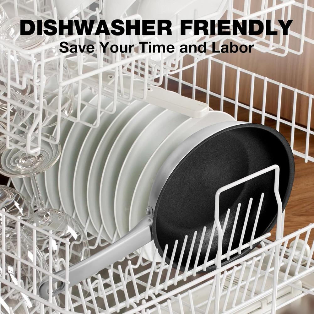 CSK Stainless Steel Pan 10/12 Inch Non-toxic Frying Pan with Nonstick Coating Steel Skillet Induction Compatible Oven Safe