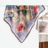 Polka dot double-sided heterochrome ethnic style retro 91 velvet large square scarf silk scarf women's spring and autumn warm shawl scarf scarf